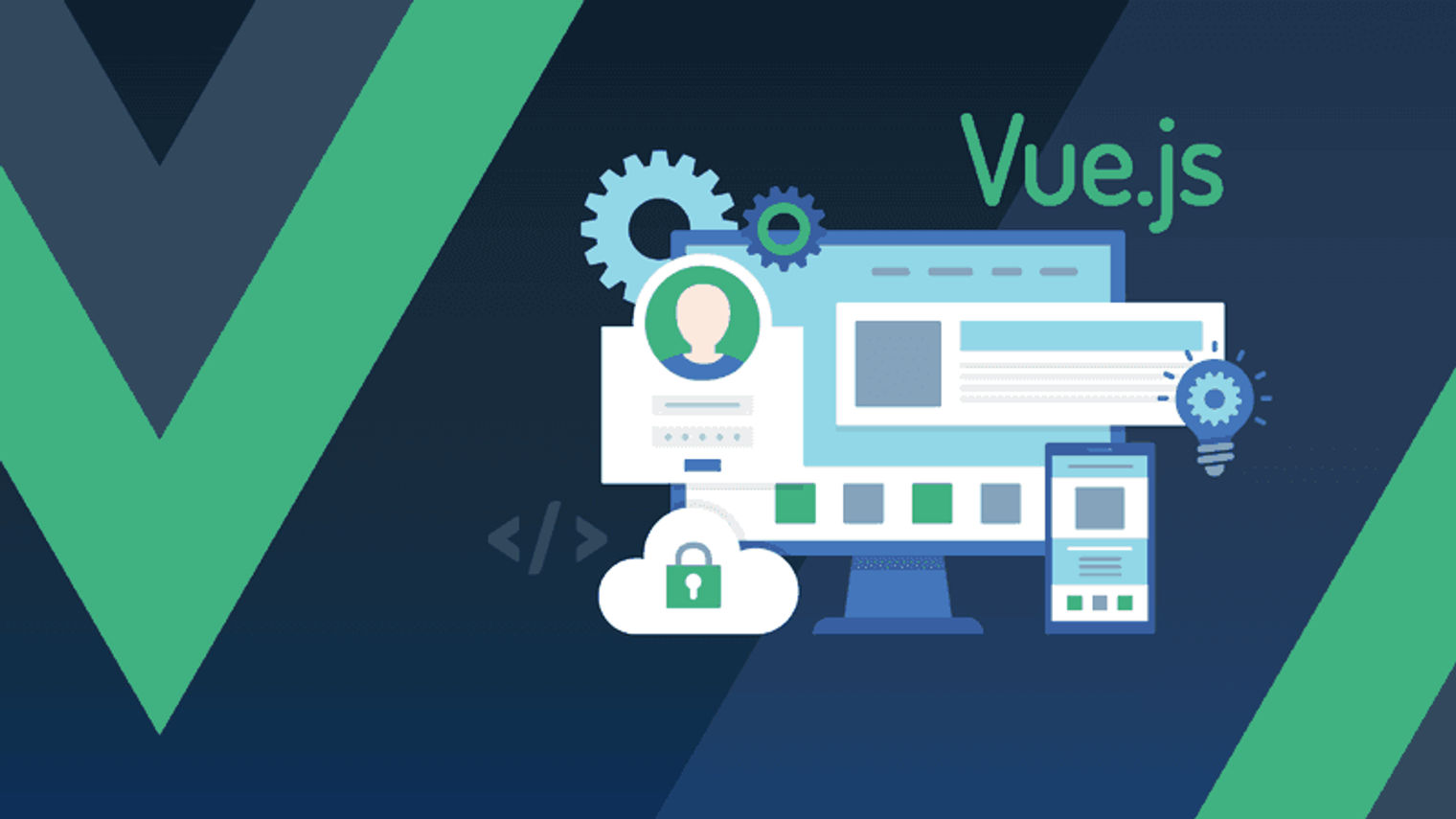 Vue.js framework title image.
