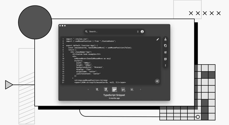 decorative cover image showing pieces for developers desktop app user interface