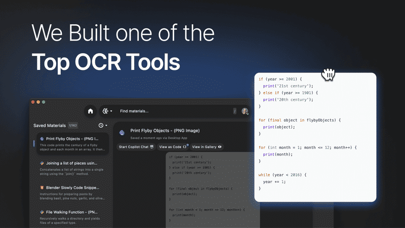 We built one of the top OCR tools with Pieces
