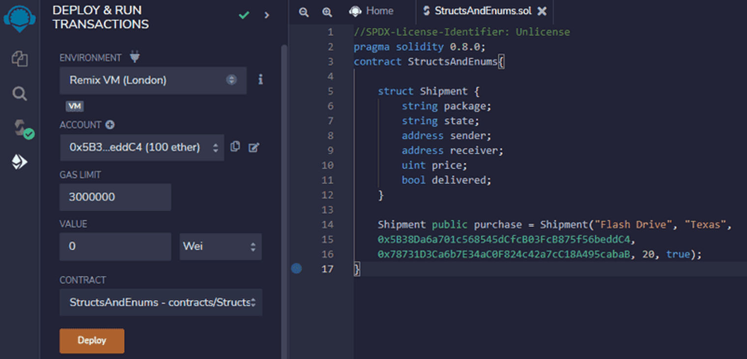 Running a transaction in an IDE.