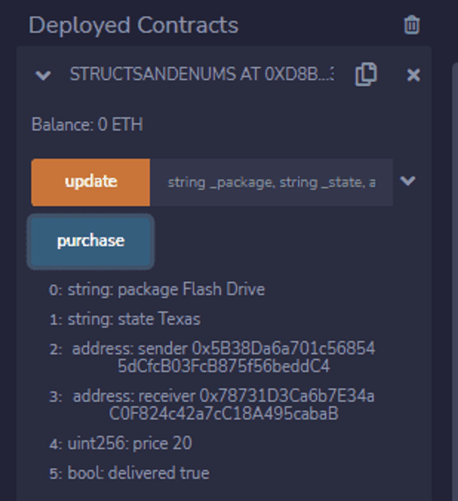 Updating a deployed contract.