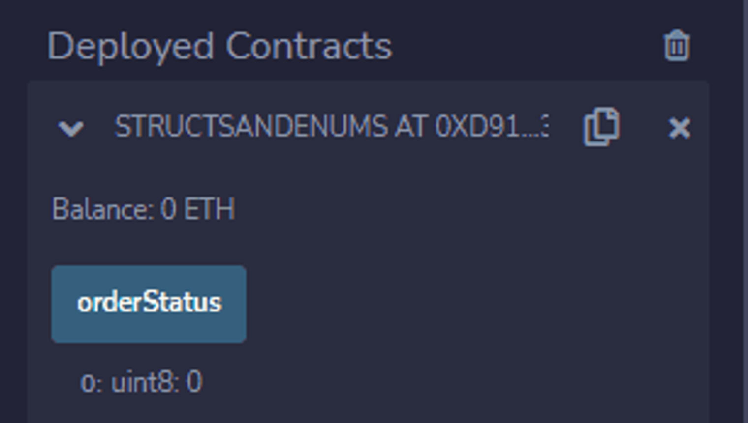 Viewing the order status.