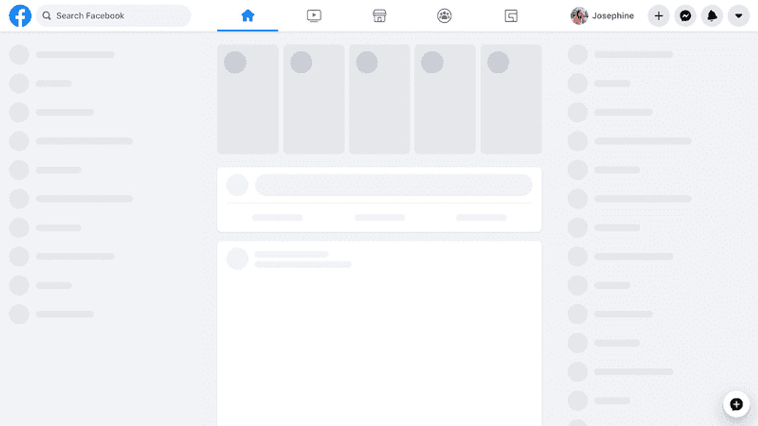facebook CSS skeleton display