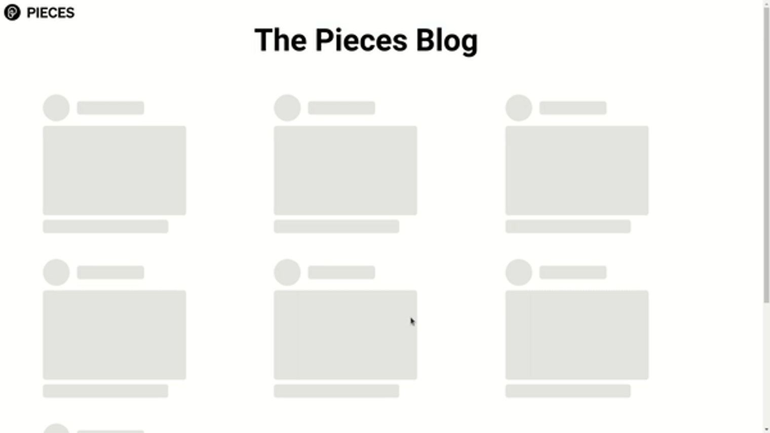 gif showing the pieces blog CSS skeleton display