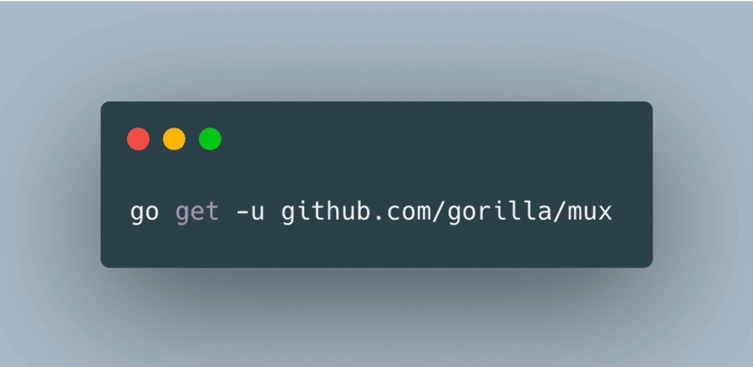 CLI command to install Gorilla Mux.