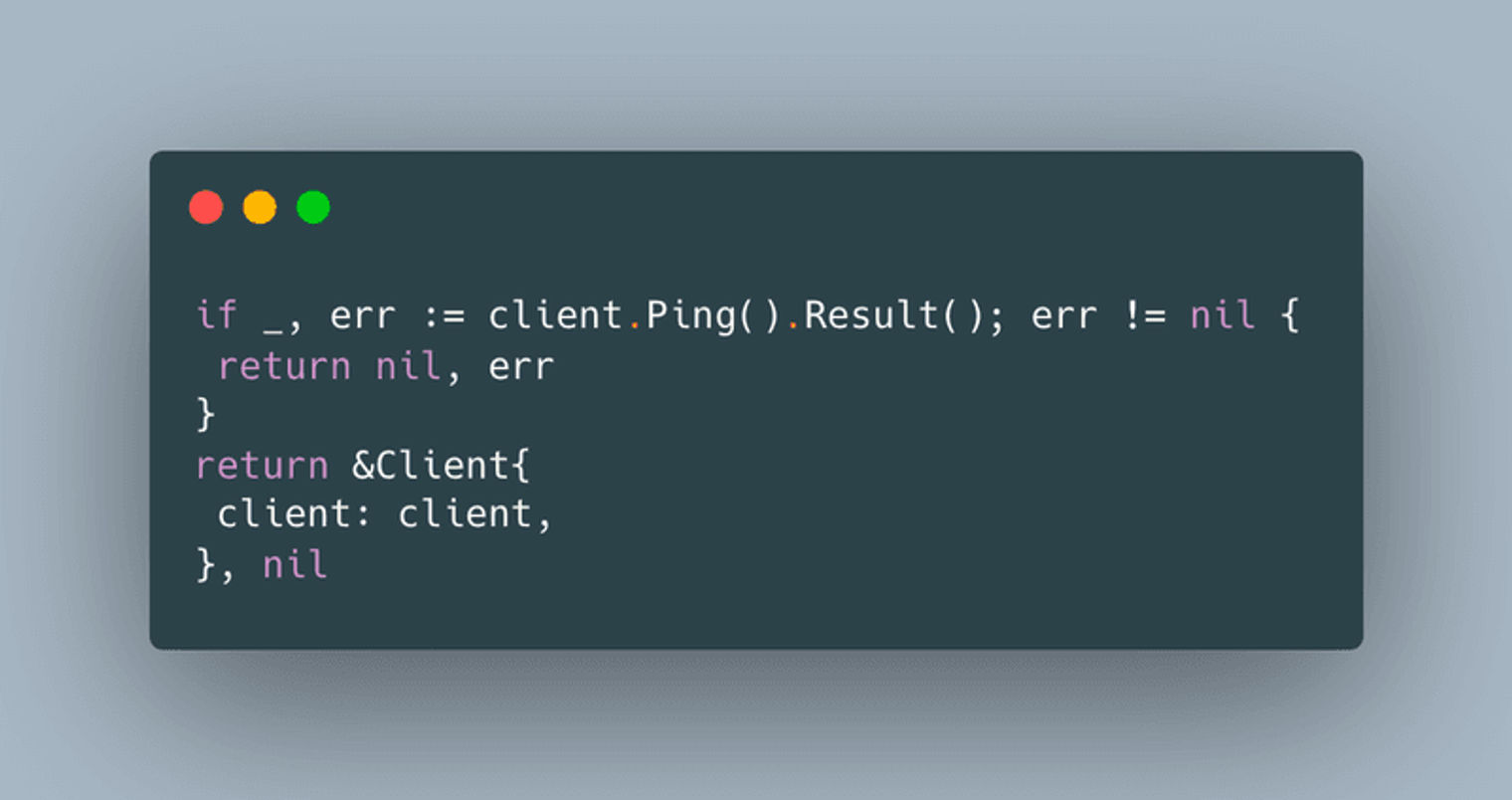 A code snippet to return the Redis client.