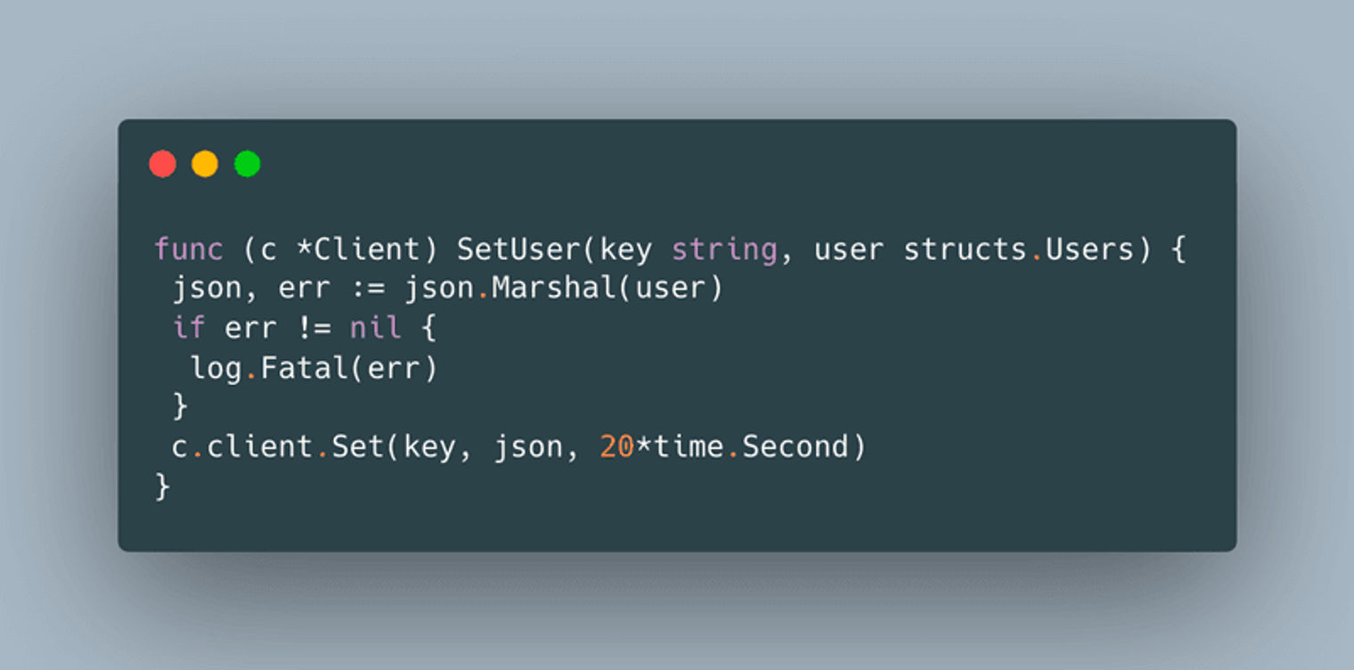 Code snippet showing the use of the Set command.