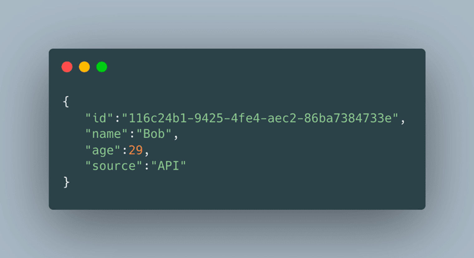 Code snippet that shows the results of a request to the an API that uses Redis caching.
