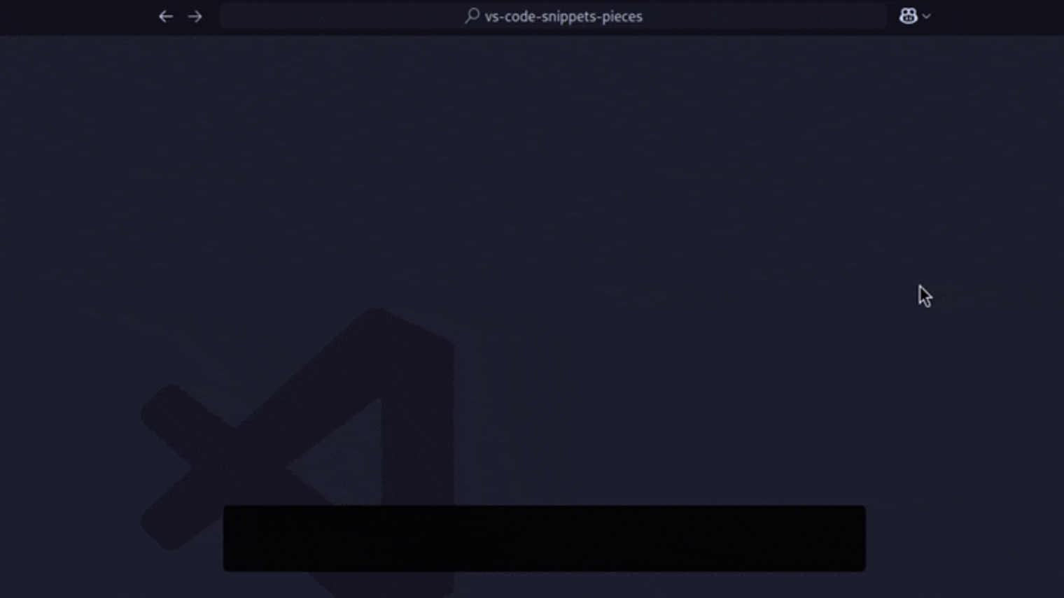 The language drop-down to select the code snippet scope.