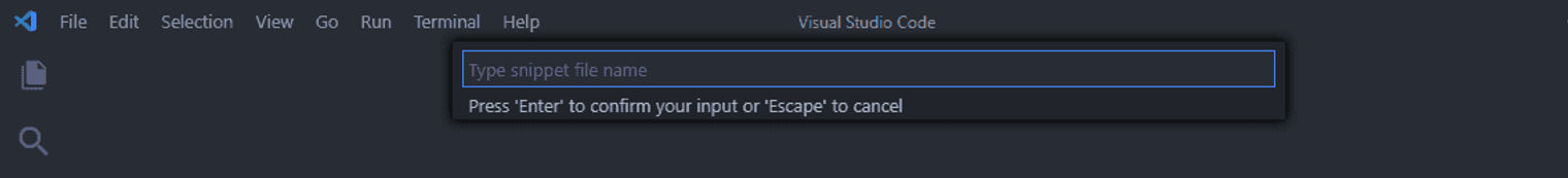 Input a snippet name.