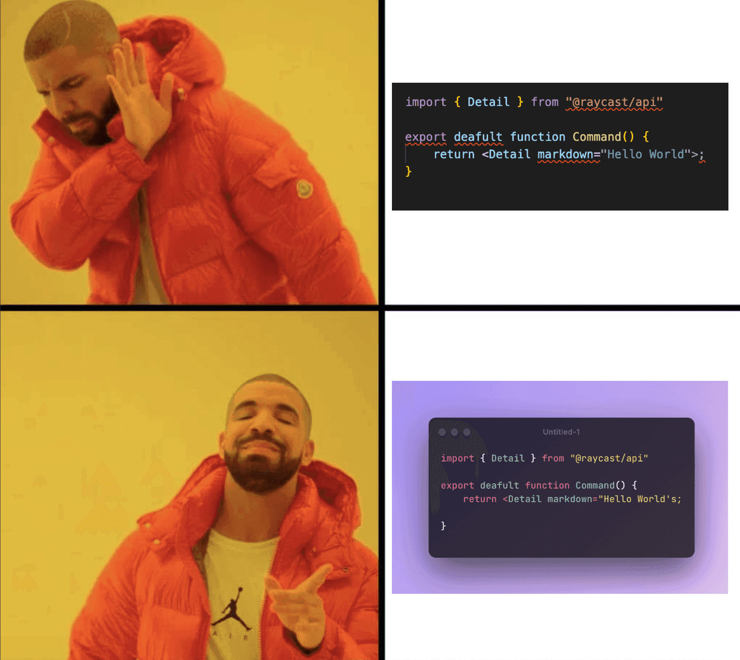 A code screenshot on a beautiful background.