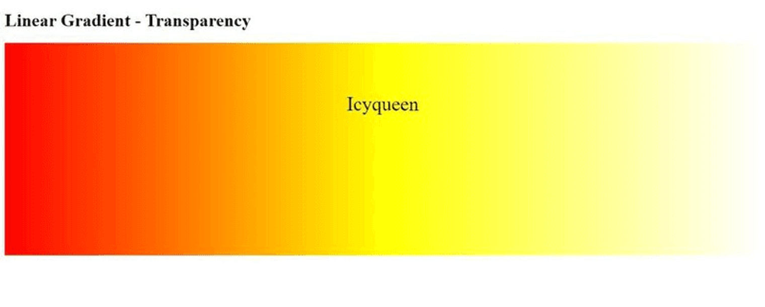linear gradient from left to right that goes from red to yellow to transparent