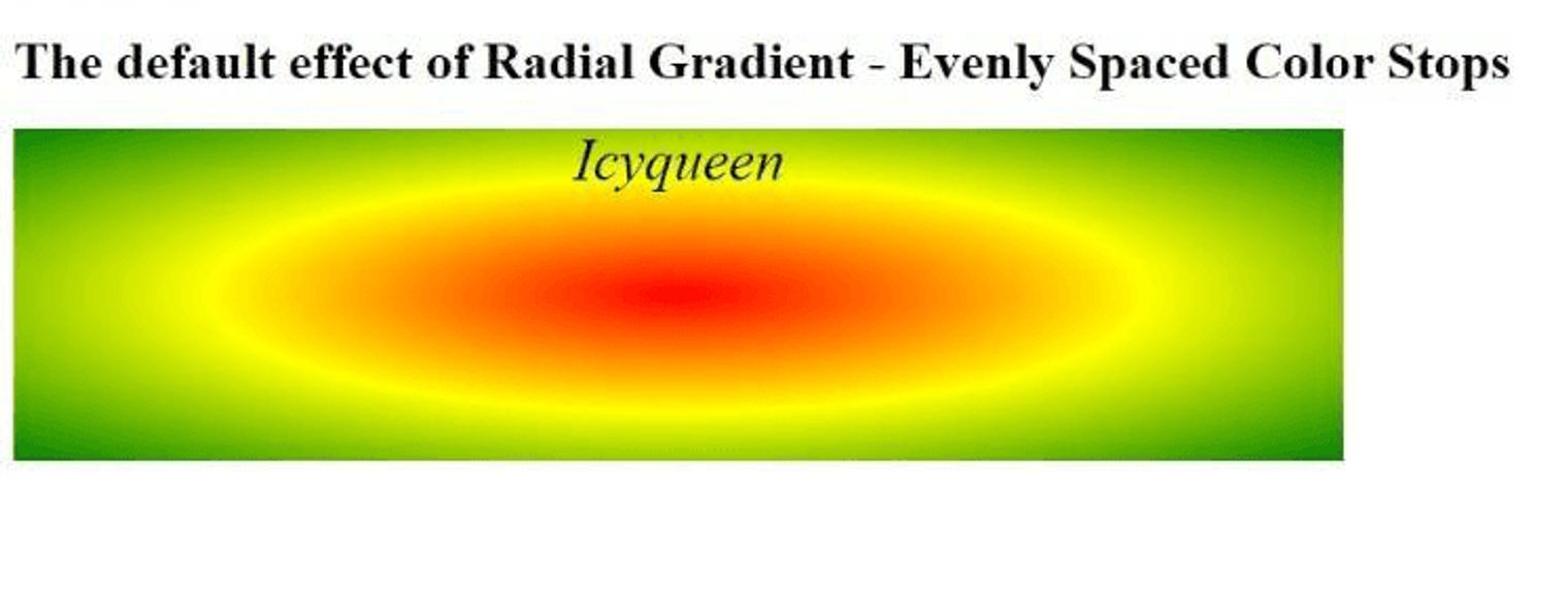 radial gradient with evenly spaced color stops of red, yellow, and green