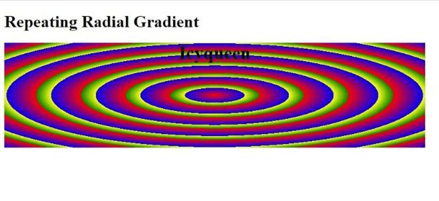 A repeating radial gradient with red green and blue