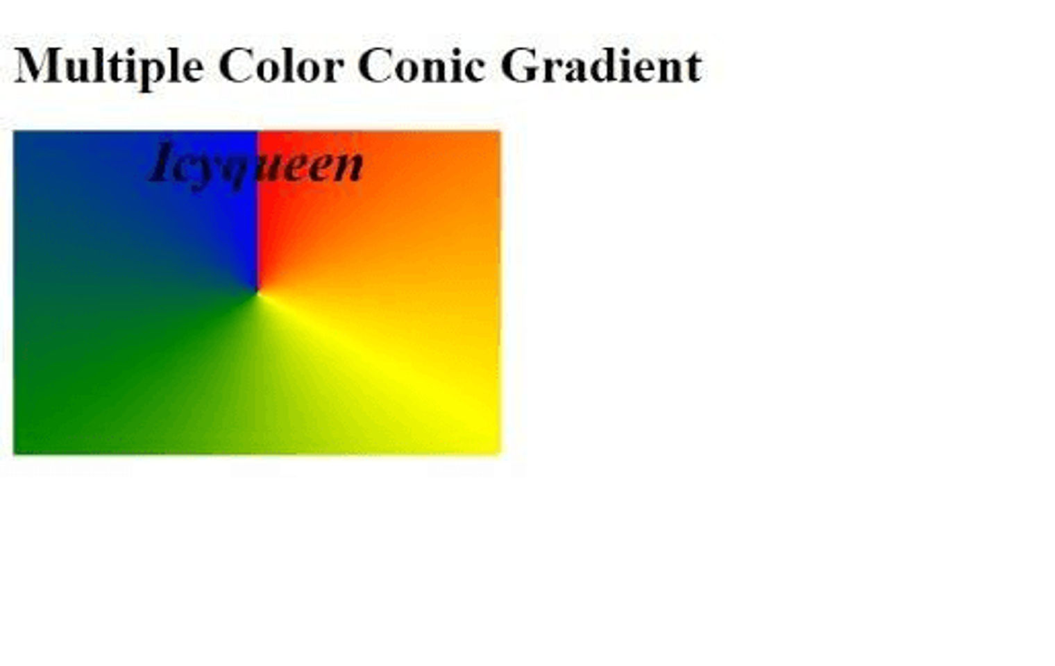 multiple color rainbow conic gradient