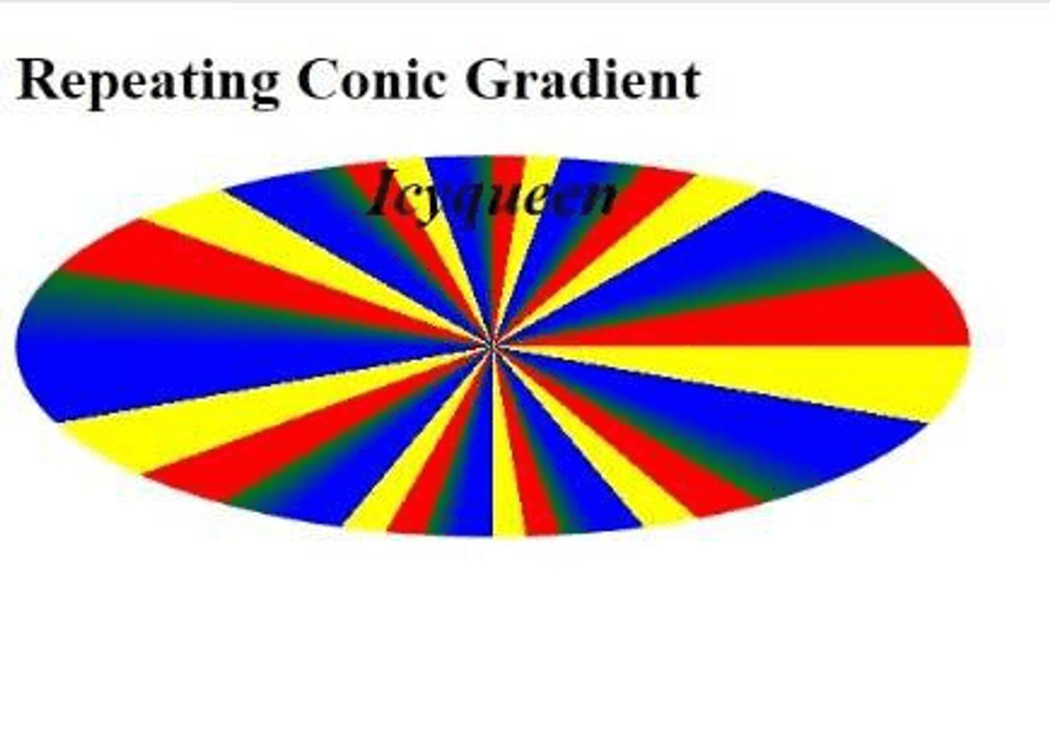 repeating conic gradient with red, yellow, green, and blue
