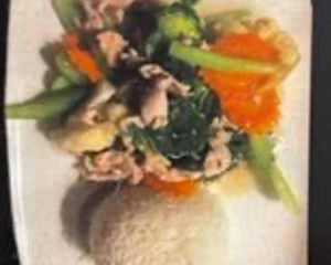 Stir Fried Vegetable on Rice