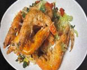 Stir Fried Shrimp with Salt (Spicy)