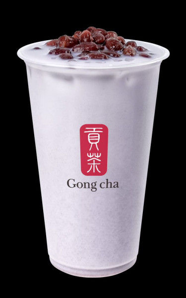 Thé au lait au taro avec fèves rouges / Taro Red Bean Milk Tea