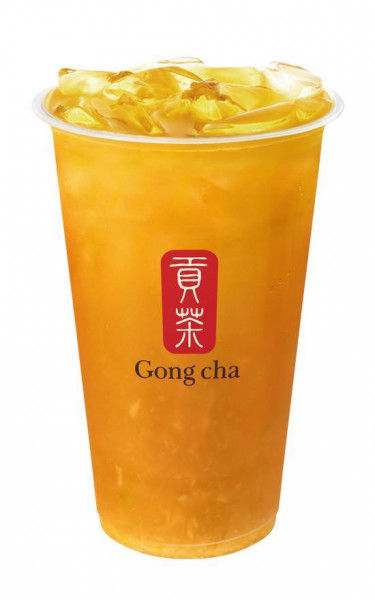 Thé vert à la mangue avec perles de mangue / Mango Green Tea with mango pearl