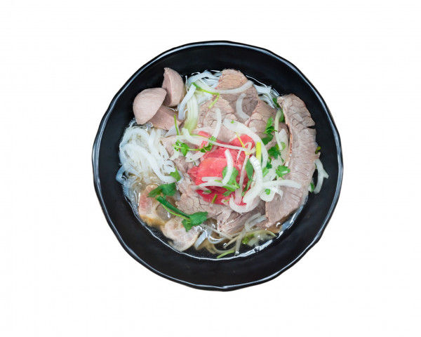 P11. Rare Beef, Brisket, Beef Ball Pho-罕有嘅麵上面包住牛肉丸-Phở Tái Nạm Bò Viên