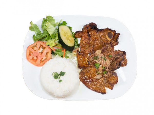 R8. Grilled Lemongrass Pork Chop Rice-香茅燒豬肋骨飯-Cơm Sườn Lợn Nướng Xả
