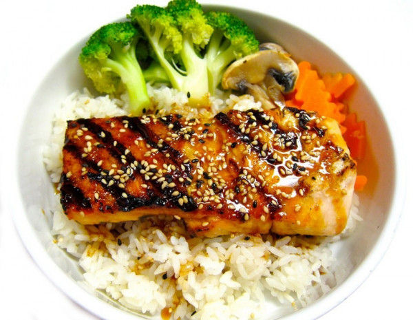 Saumon Teriyaki avec riz