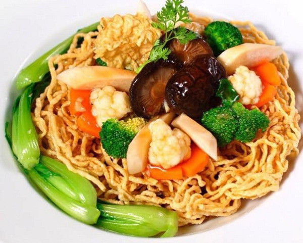 nouilles croustillants vegetarien