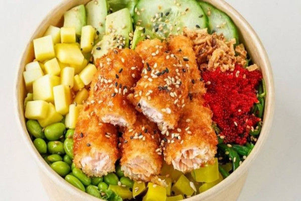 Poke saumon katsu
