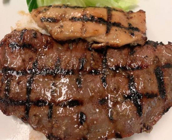 G3: GÀ BÒ NƯỚNG -Poulet et boeuf grillés