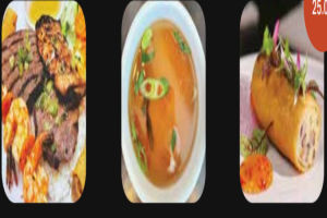 Crevettes, Poulet & Boeuf grillé + Mini soupe + Rouleaux impériaux