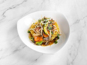 50. Crispy Noodles with Beef and Vegetables