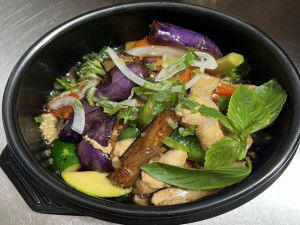 13. Pad Ped Makua Yao (spicy)