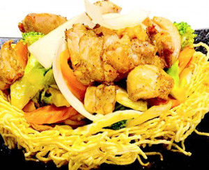 46. Poulet sauté aux légumes