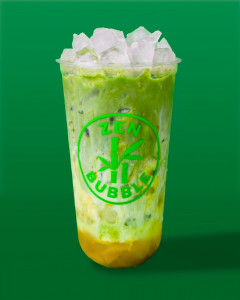 Matcha latte au mangue