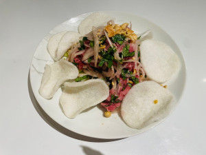 Boeuf saignant au citron/Rare beef in lime juice salad