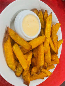 Patates douces frites/Fried sweet potatoes