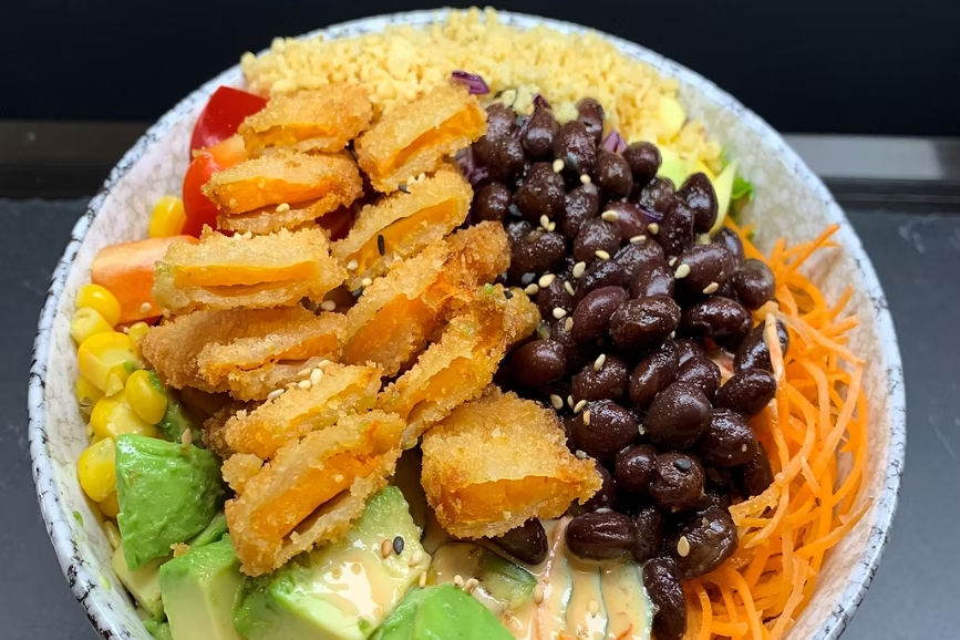 Poké Bol Courge & Haricots Noirs / Poke Bowl Butternut Squash & Black Beans