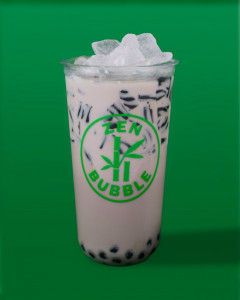 Thé au lait traditionnel et grass jelly et tapioca