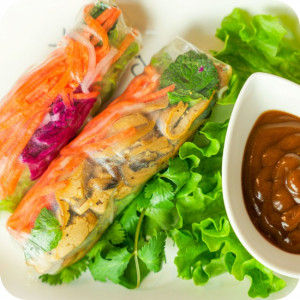 G5. Rouleaux de printemps végétariens, tofu et champignons (2)