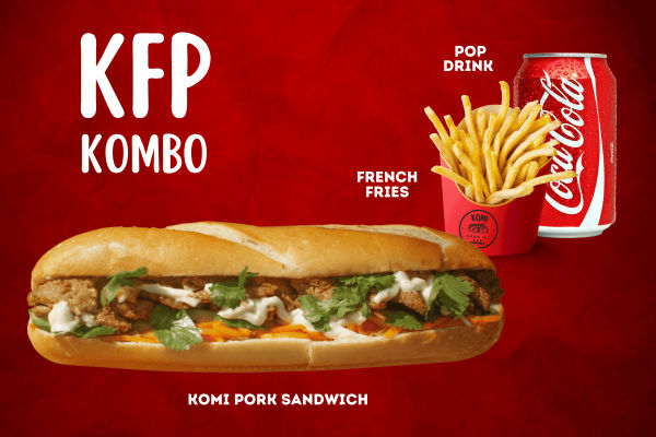 Komi Sandwich + Fries + Pop Kombo