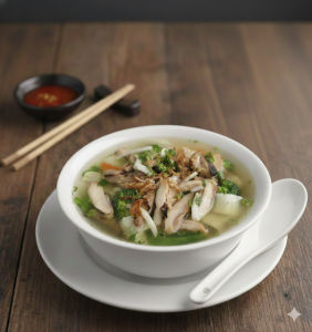 [Midi] 3. Soupe poulet grillé avec Légumes (Poulardine)