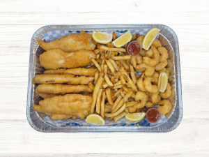 Option B: 30-PC Shrimps, 10-PC Basa, 3X Fries