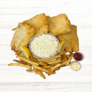 4-PC Haddock Fish, 3X Fries & 1 LRG Coleslaw