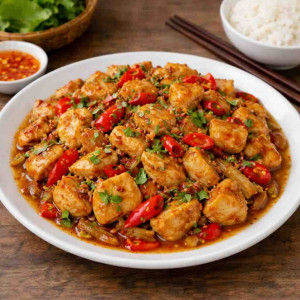 C2. Chicken Stir-Fried with Lemongrass & Hot Chilli / Gà Xào Sả Ớt