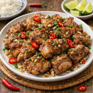 H3 Pork Spareribs with Salt & Peppers Sườn Heo Rang Muối