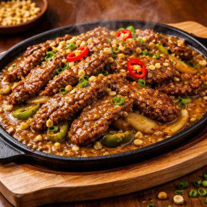 S20. Satay Beef/Chicken Sizzling Bò/Gà Xào Sa Tế