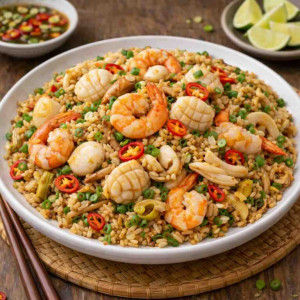 R4. Fried Rice with Mixed Seafood / Cơm Chiên Hải Sản