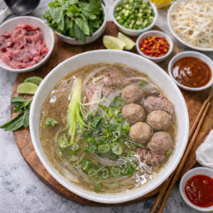 P03.  Pho with Rare Beef, Brisket & Beef Balls