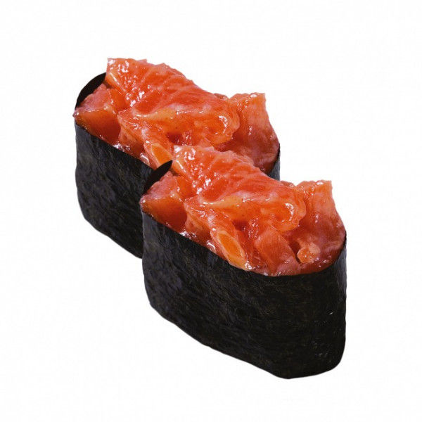 G5. Gunkan Saumon / Salmon Tempura